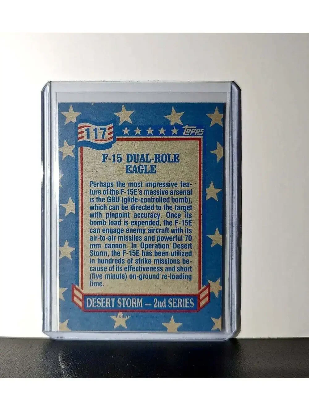 F-15 Dual-Role Eagle 1991 Topps Desert Storm #117 Card